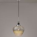 Adore Pendant, 1 x E27, Black Smoke &amp; Clear/Polished Chrome additional 2