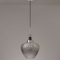 Adore Pendant, 1 x E27, Black Smoke &amp; Clear/Polished Chrome additional 1