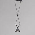 Xyla Pendant 1 Light, 1 x 3W LED, 3000K, 110lm, Sand Black/Grey, additional 1