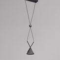 Xyla Pendant 1 Light, 1 x 3W LED, 3000K, 110lm, Sand Black/Grey, additional 2