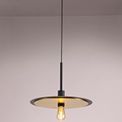 Thalia Single 3 In1 Ceiling Flush, Semi-Flush &amp; Pendant Light, 1 Light Adjustable E27, Black/Gold additional 1