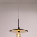 Thalia Single 3 In1 Ceiling Flush, Semi-Flush &amp; Pendant Light, 1 Light Adjustable E27, Black/Gold additional 4