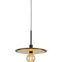Thalia Single 3 In1 Ceiling Flush, Semi-Flush &amp; Pendant Light, 1 Light Adjustable E27, Black/Gold additional 12