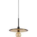 Thalia Single 3 In1 Ceiling Flush, Semi-Flush &amp; Pendant Light, 1 Light Adjustable E27, Black/Gold additional 11