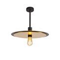 Thalia Single 3 In1 Ceiling Flush, Semi-Flush &amp; Pendant Light, 1 Light Adjustable E27, Black/Gold additional 9