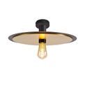 Thalia Single 3 In1 Ceiling Flush, Semi-Flush &amp; Pendant Light, 1 Light Adjustable E27, Black/Gold additional 8