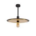 Thalia Single 3 In1 Ceiling Flush, Semi-Flush &amp; Pendant Light, 1 Light Adjustable E27, Black/Gold additional 7