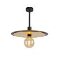 Thalia Single 3 In1 Ceiling Flush, Semi-Flush &amp; Pendant Light, 1 Light Adjustable E27, Black/Gold additional 5
