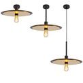 Thalia Single 3 In1 Ceiling Flush, Semi-Flush &amp; Pendant Light, 1 Light Adjustable E27, Black/Gold additional 10