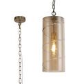 Lisa Pendant, 1 Light E27, Antique Brass/Amber additional 6