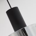 Brita Single Pendant, 1 Light Adjustable E27, Black/Smoke Fade Glass additional 7