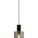 Brita Single Pendant, 1 Light Adjustable E27, Black/Smoke Fade Glass additional 4