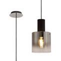 Brita Single Pendant, 1 Light Adjustable E27, Black/Smoke Fade Glass additional 5