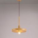 Lydia Single Pendant, 1 Light Adjustable E27, Wood Effect additional 1