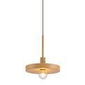 Lydia Single Pendant, 1 Light Adjustable E27, Wood Effect additional 14