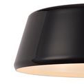Kamila Single Large Pendant, 1 Light Adjustable E27, Gloss Black/Gloss White additional 8