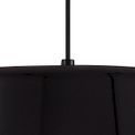 Kamila Single Large Pendant, 1 Light Adjustable E27, Gloss Black/Gloss White additional 7
