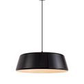 Kamila Single Large Pendant, 1 Light Adjustable E27, Gloss Black/Gloss White additional 9