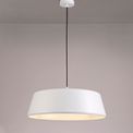 Kamila Single Large Pendant, 1 Light Adjustable E27, Gloss White/Gloss White additional 2