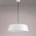 Kamila Single Large Pendant, 1 Light Adjustable E27, Gloss White/Gloss White additional 1