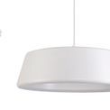 Kamila Single Large Pendant, 1 Light Adjustable E27, Gloss White/Gloss White additional 4