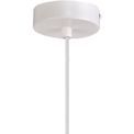 Kamila Single Large Pendant, 1 Light Adjustable E27, Gloss White/Gloss White additional 5
