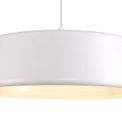 Kamila Single Large Pendant, 1 Light Adjustable E27, Gloss White/Gloss White additional 6