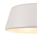 Kamila Single Large Pendant, 1 Light Adjustable E27, Gloss White/Gloss White additional 7
