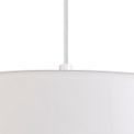 Kamila Single Large Pendant, 1 Light Adjustable E27, Gloss White/Gloss White additional 8