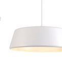 Kamila Single Large Pendant, 1 Light Adjustable E27, Gloss White/Gloss White additional 3