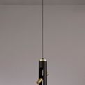 Aoife Pendant, 2 x 2W LED, 3000K, 560lm, Sand Black/Gold, additional 1