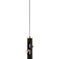Aoife Pendant, 2 x 2W LED, 3000K, 560lm, Sand Black/Gold, additional 3