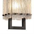 Selena Small Square Pendant, 1 Light E27, Matt Black/Crystal Sand Glass additional 11