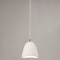 Samira Medium Pendant, 1 x E27, White Paintable Gypsum additional 1