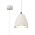 Samira Medium Pendant, 1 x E27, White Paintable Gypsum additional 5