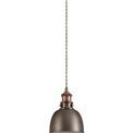 Cornelia Small Pendant, 1 x E27, Antique Silver/Copper/White additional 4
