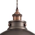 Cornelia Large Pendant in Antique Silver/Copper/White additional 6