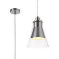 Hannah Pendant, 1 x E27, Polished Chrome/Clear Glass additional 11