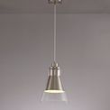 Hannah Pendant, 1 x E27, Satin Nickel/Clear Glass additional 2