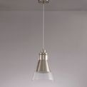 Hannah Pendant, 1 x E27, Satin Nickel/Clear Glass additional 1