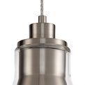 Hannah Pendant, 1 x E27, Satin Nickel/Clear Glass additional 7