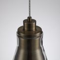 Hannah Pendant, 1 x E27, Antique Brass/Clear Glass additional 6