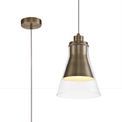Hannah Pendant, 1 x E27, Antique Brass/Clear Glass additional 8