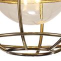 Leanne Pendant, 1 Light E27, IP65, Matt Black/Brushed Bronze, 2yrs Warranty additional 5