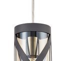 Naomi 1 Light Pendant E14, Matt Grey/Polished Chrome/Cognac additional 8