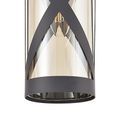 Naomi 1 Light Pendant E14, Matt Grey/Polished Chrome/Cognac additional 6