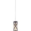 Naomi 1 Light Pendant E14, Matt Grey/Polished Chrome/Cognac additional 4
