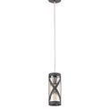 Naomi 1 Light Pendant E14, Matt Grey/Polished Chrome/Cognac additional 3