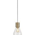 Opal Narrow Pendant, 1 x E27, Ancient Brass/Clear Glass additional 3