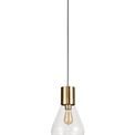 Opal Narrow Pendant, 1 x E27, Ancient Brass/Clear Glass additional 4